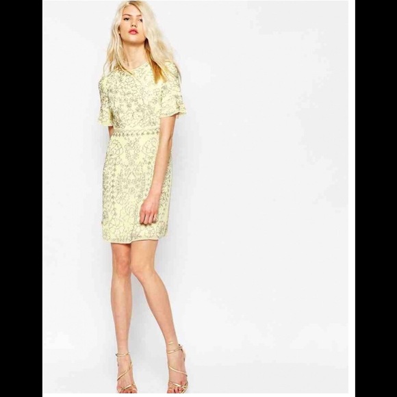 Needle & Thread Linear Motif Embellished Dress - Picture 1 of 8